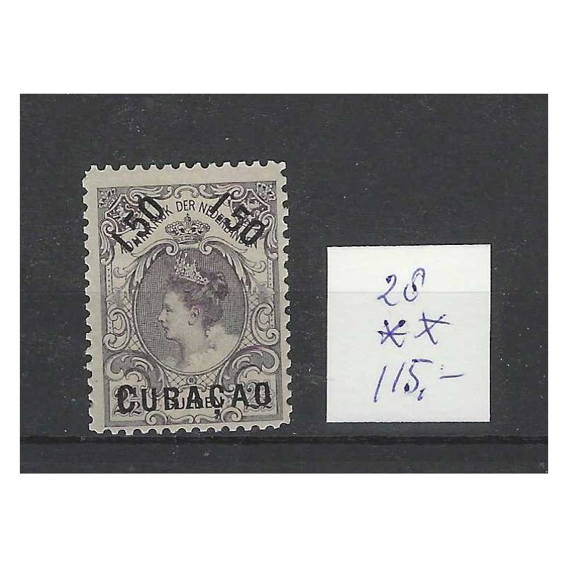 Curacao 28 Wilhelmina MNH/postfris CV 115 € Curacao 28 Wilhelmina MNH/postfris CV 115 €