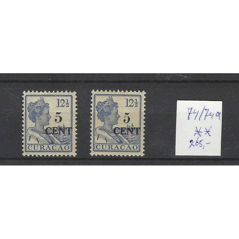Curacao 74/74a Hulpzegels MNH/postfris CV 265 € PRACHT !! Curacao 74/74a Hulpzegels MNH/postfris CV 265 € PRACHT !!
