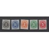 Curaçao 153-157 Numeral Indische druk    MNH  CV 33 €  EXTREMELY FINE  !!