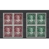 Curacao 198-199 Wilhelmina blokjes van 4 MNH/postfris  CV 10+ €