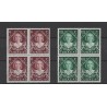 Curacao 198-199 Wilhelmina blokjes van 4 MNH/postfris  CV 10+ €