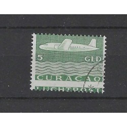 Curacao LP84 "sterk verschoven perofratie" VFU/gebr  CV ???  €  attest Vleeming