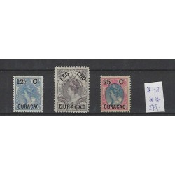 Curacao  26-28  Wilhelmina met opdruk MNH/postfris CV 275 € Pracht !!