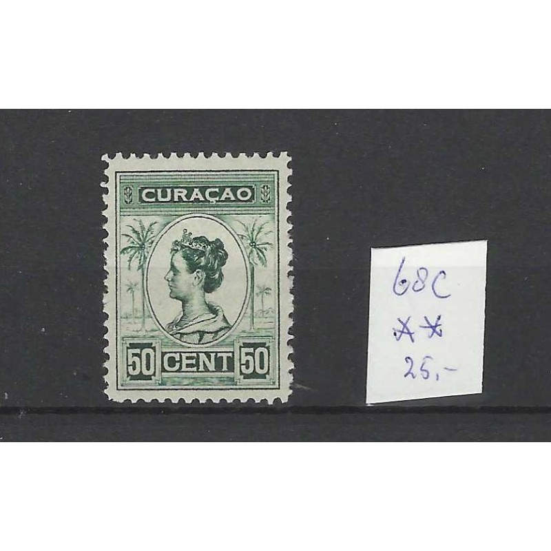Curacao  68C Wilhelmina  MNH/postfris CV 25 € Pracht !!