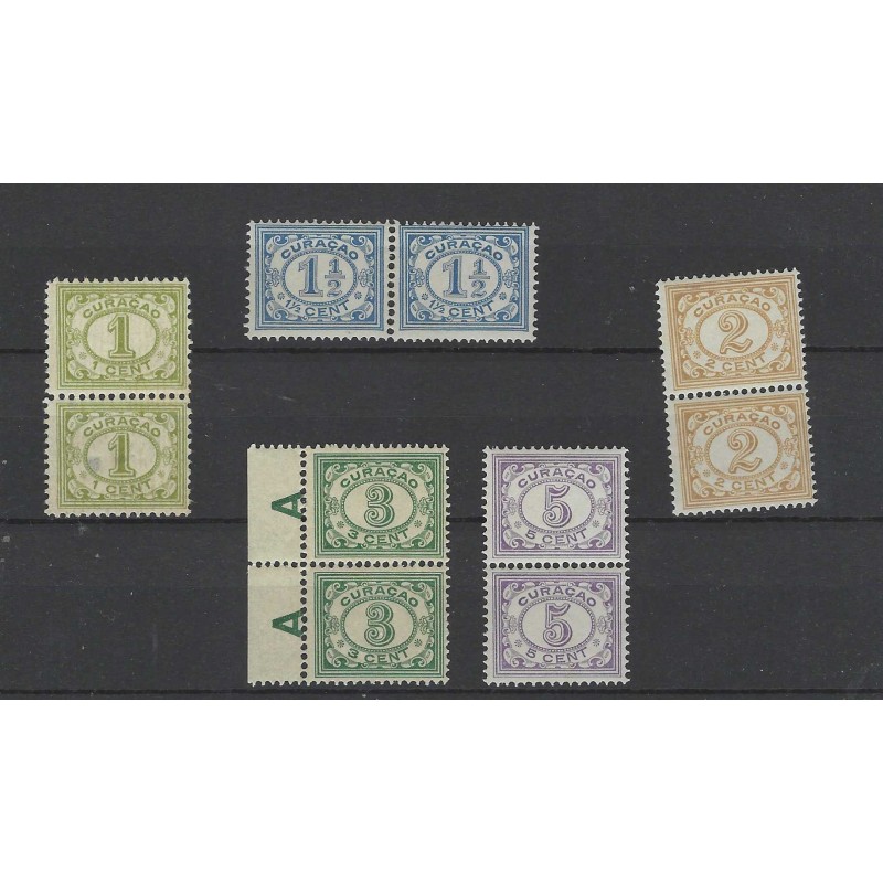 Curacao Cijfer 5 paartjes  MNH/postfris  CV 68 €  PRACHT  !!