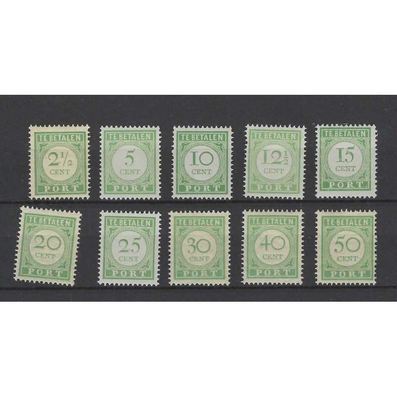 Curacao P21-30 Port 1915 MNH/postfris CV 90 € Curacao P21-30 Port 1915 MNH/postfris CV 90 €