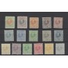 Suriname 1-15 Willem III 1873 set MH/ongebr CV 900 €