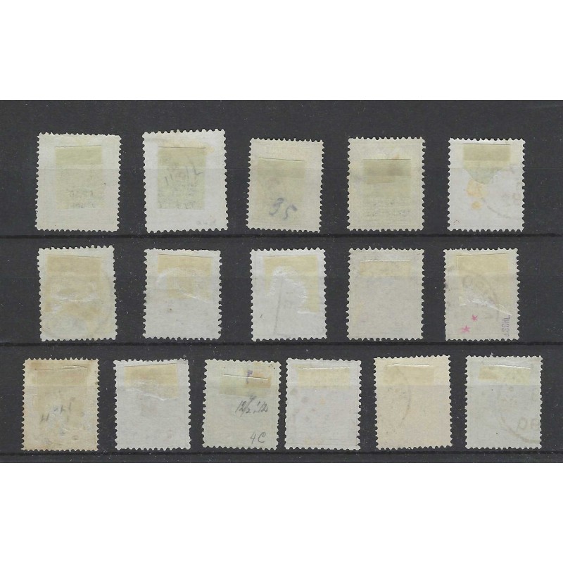 Suriname 1-15 Willem III 1873 set VFU/used CV 407 €
