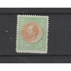 Suriname 15  Willem III 1873 MH/ongebr CV 95 €