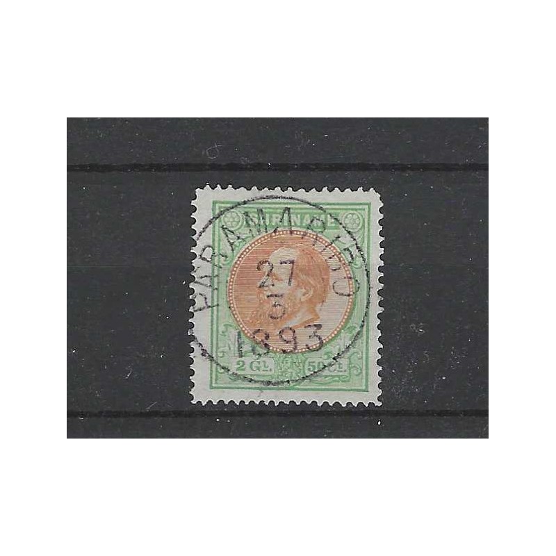 copy of Suriname 15  Willem III 1873 VFU/gebr CV 85 €