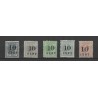 Suriname 29-33 Provisional issue  MH/unused CV 150 €