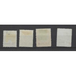Suriname 37-40  Provisional issue  VFU/used CV 227 €