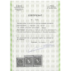 Suriname 48/55, 56/57 Wilhelmina  MH/ongebr CV 360 € Certificaat !!