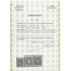 Suriname 48/55, 56/57 Wilhelmina  MH/ongebr CV 360 € Certificaat !!