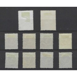 Suriname 48/55, 56/57 Wilhelmina  VFU/gebr CV 155 €