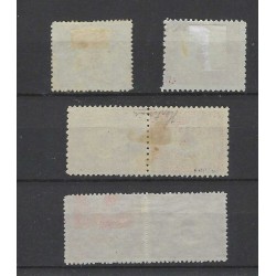 Suriname 58/59, 58a/59a KEERDRUKKEN  VFU/used  CV 347,50 €