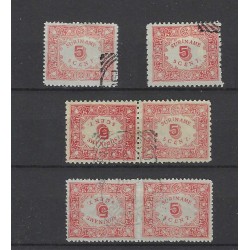 Suriname 58/59, 58a/59a KEERDRUKKEN  VFU/used  CV 347,50 €