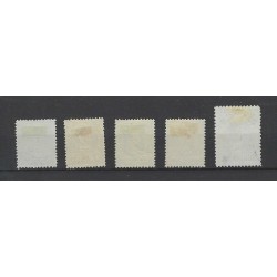 Suriname 60-64  Kroontjesopdrukken VFU/used CV  250 €