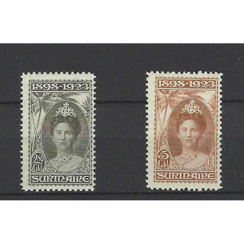 Suriname  104-110  Wilhelmina MNH  CV 675 € Extremely fine copy!!