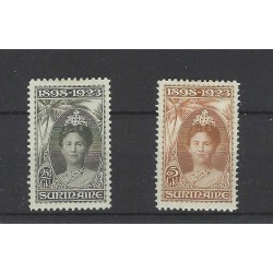 Suriname  104-110  Wilhelmina MH/ongebruikt CV 270 € Pracht exemplaar!!