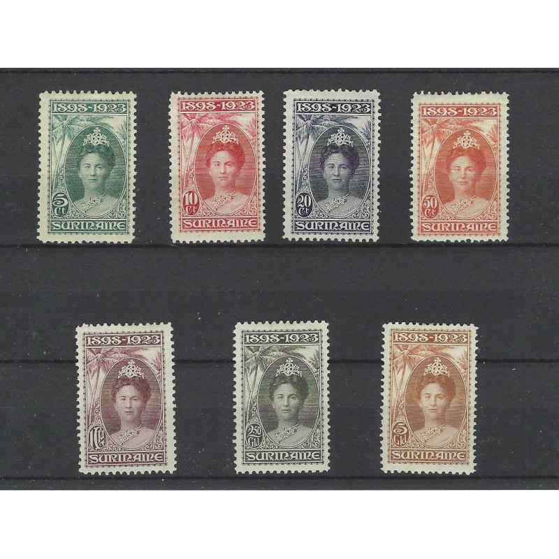 Suriname  104-110  Wilhelmina MH/ongebruikt CV 270 € Pracht exemplaar!!