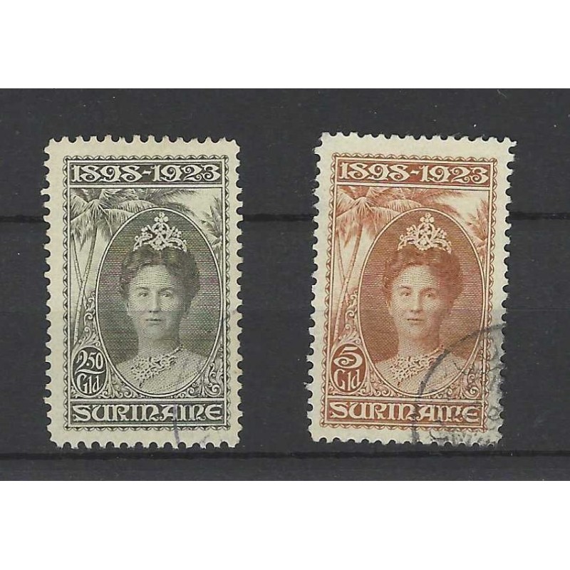 Suriname 104-110  Wilhelmina Jubilee  VFU/used CV 636 €