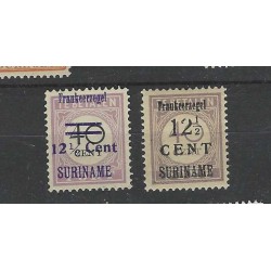 Suriname 116-117 Provisional issue MNH CV 37,5 €