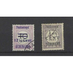 Suriname 116-117 Hulpuitgifte  VFU/gebr CV 37 € PRACHT !!
