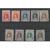 Suriname 118-126 Wilhelmina MNH/postfris CV 200 €