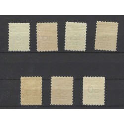 Suriname 130-136 Brandkast-opdrukken  MNH/postfris CV 62,50 €
