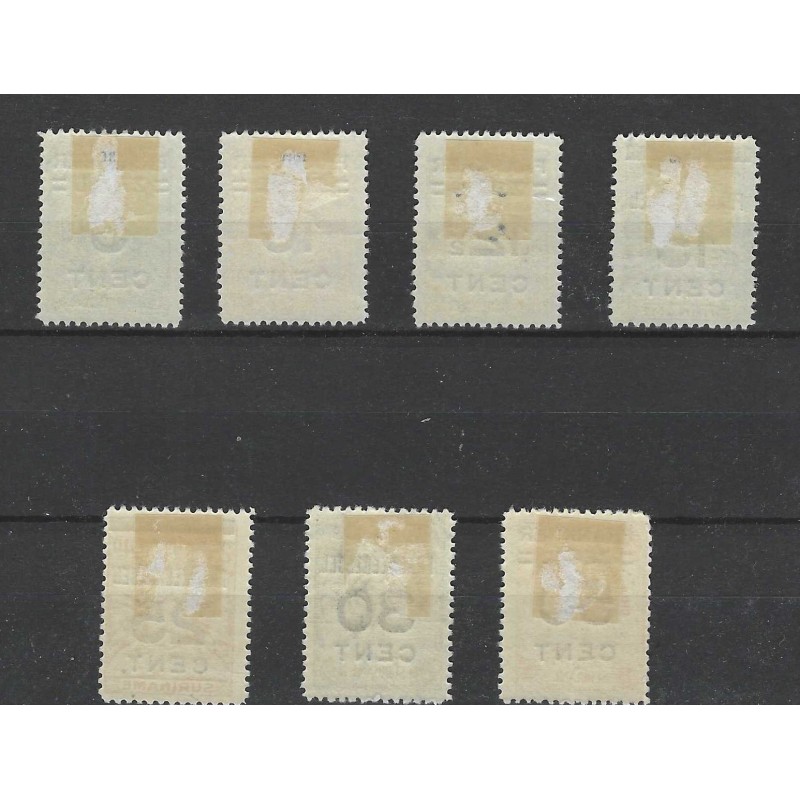 Suriname 130-136 Brandkast-opdrukken  MH/unused CV 31,50 €