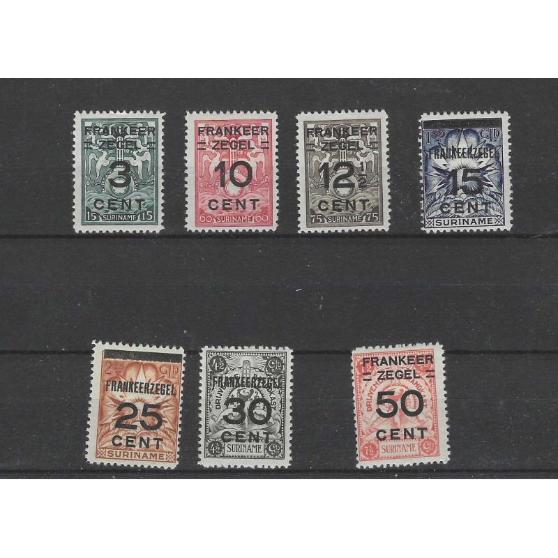 Suriname 130-136 Brandkast-opdrukken MH/ongebruikt CV 31,50 € Suriname 130-136 Brandkast-opdrukken MH/ongebruikt CV 31,50 €