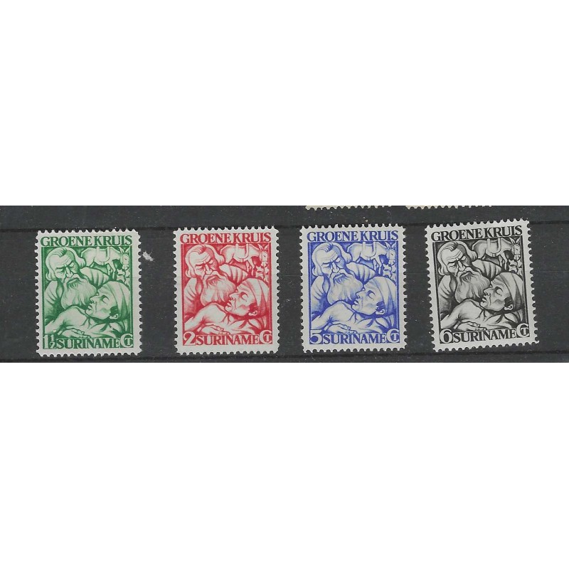 Suriname 141-144 Groene-Kruis MNH/postfris CV 90 € Suriname 141-144 Groene-Kruis MNH/postfris CV 90 €