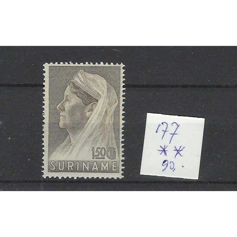 Suriname 177 Wilhelmina MNH/postfris CV 90 € Suriname 177 Wilhelmina MNH/postfris CV 90 €