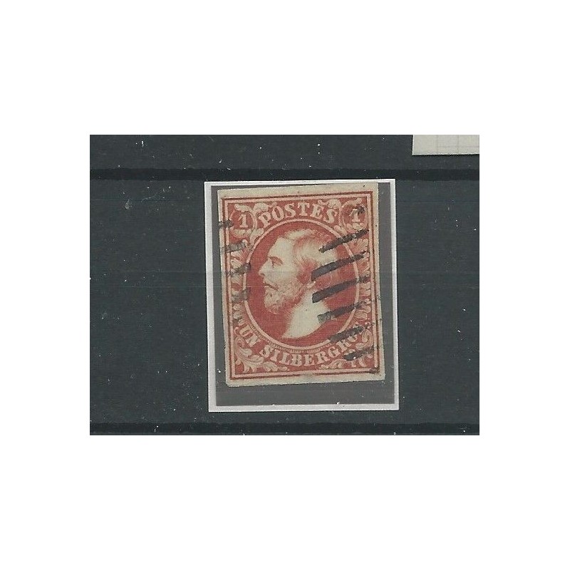 Luxemburg  2e Willem III 1852  VFU/gebr   CV  95 €