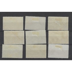 Suriname 220-228 Wilhelmina voorstellingen VFU/gebr CV 7 €