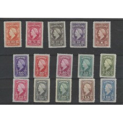 Suriname 229-243 Wilhelmina MNH/postfris  CV 300 €
