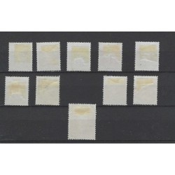 Suriname 285-294 Wilhelmina VFU/gebr  CV 4,5 €