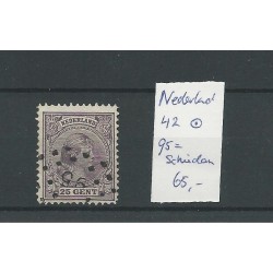 Netherlands 42 with numeral dot cancel 95/Schiedam VFU/used  CV 65 €