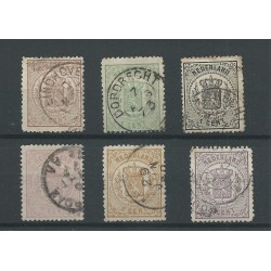 Netherlands  13-18  Arms 1869  VFU/used  CV  317 €