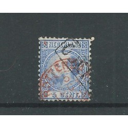 Netherlands  7 with "ROTTERDAM 1868" in red  VFU/used  CV  50+ €
