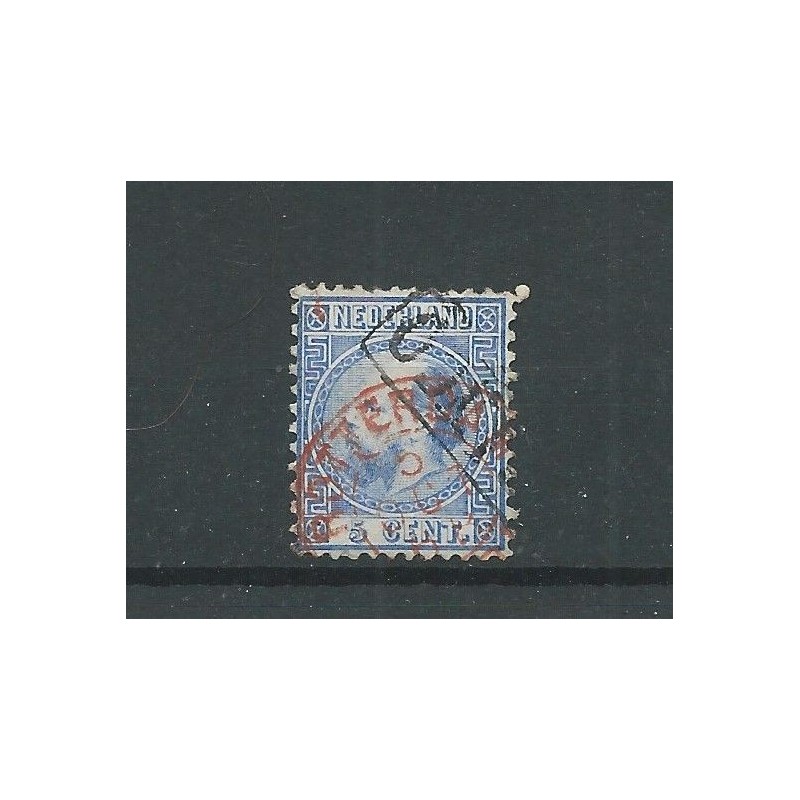 Netherlands  7 with "ROTTERDAM 1868" in red  VFU/used  CV  50+ €