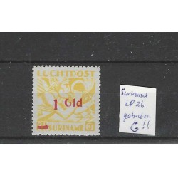Suriname LP25  Luchtpost "GEBROKEN G"  MH/ongebr CV 35++ €