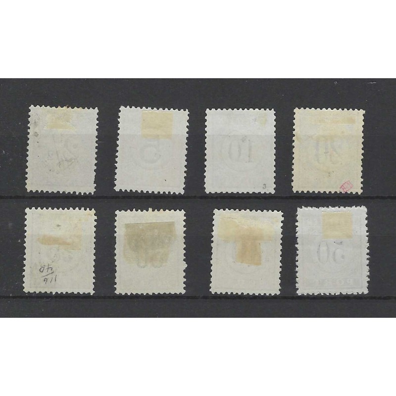 Suriname P1-P8  Postage due 1886  MH/unused CV 275 €