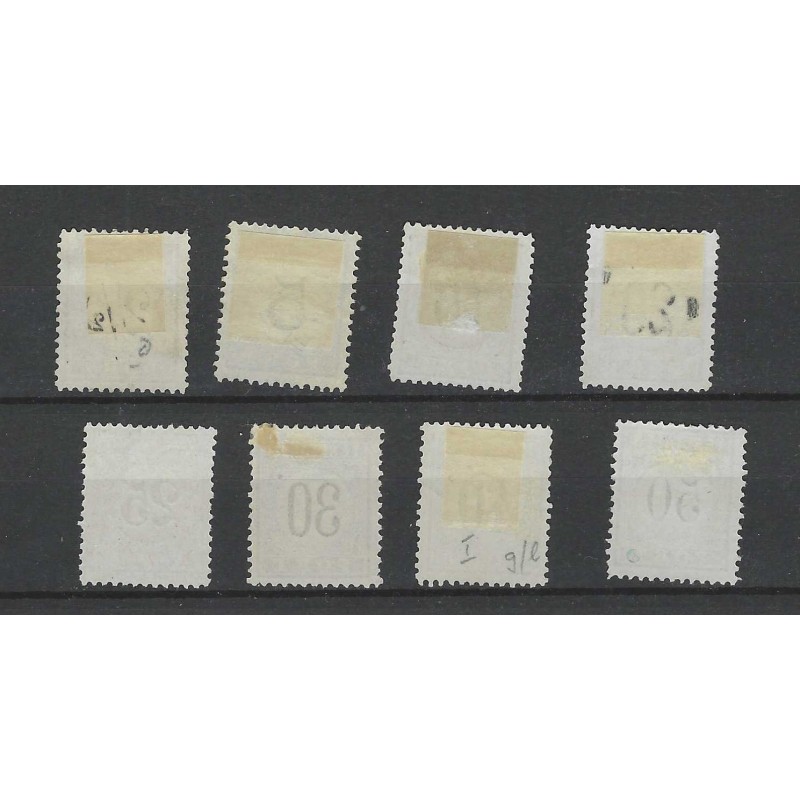 Suriname P1-P8  Postage due 1886  MH/unused CV 275 €