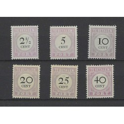 Suriname  P9-14  Port 1892 MH/ongebr CV 49 €