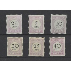 Suriname  P9-14  Port 1892 MH/ongebr CV 49 €