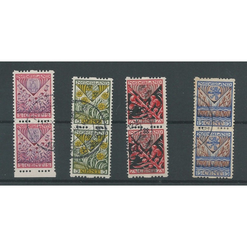 Netherlands R78-81 Child Welfare 1929  Vertical Pair VFU/used CV  63 €