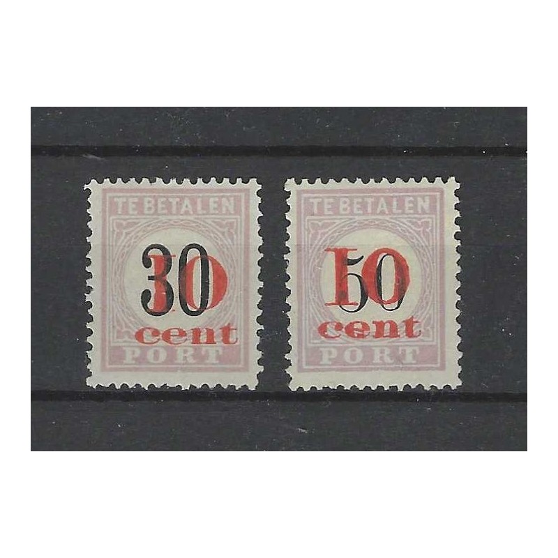 Suriname P15-16 type III  Port 1911  MH/ongebr CV 270 € Certificaat !!