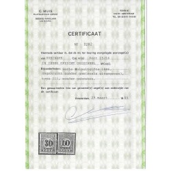 Suriname P15-16 type III  Port 1911  MH/ongebr CV 270 € Certificaat !!
